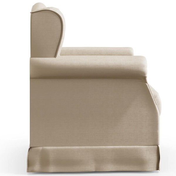Encontraproduto.com.br - Poltrona De Amamentação Com Balanço E Puff Elisa P02 Facto Pérola Metalizado - Lyam Decor