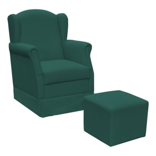 Encontraproduto.com.br - Poltrona De Amamentação Com Balanço E Puff Elisa P02 Facto Pérola Metalizado - Lyam Decor