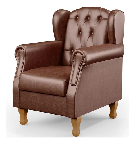 Poltrona Decorativa Para Sala De Estar Yara P02 Couríssimo Preto Brilho - Lyam Decor