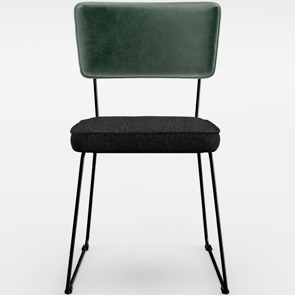 Encontraproduto.com.br - Kit 02 Cadeiras L02 Facto Verde Musgo Linho Chumbo
