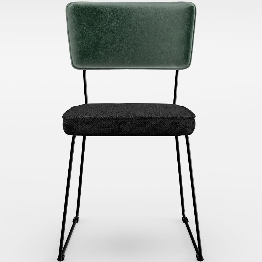 Encontraproduto.com.br - Kit 02 Cadeiras L02 Facto Verde Musgo Linho Chumbo