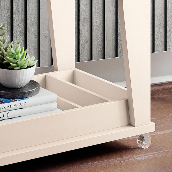 Encontraproduto.com.br - Kit 02 Carrinhos Café Multiuso B01 Belga Off White