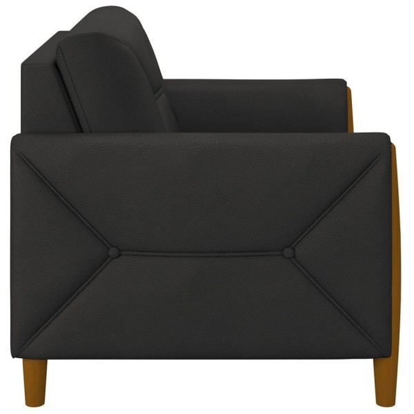 Encontraproduto.com.br - Poltrona Pés De Madeira Fixa Berilo M03 Couríssimo Preto