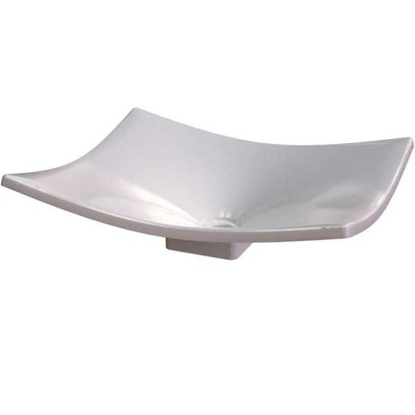 Encontraproduto.com.br - Cuba de Apoio Para Banheiro Lavabo C01 Folha F44 Bege - Lyam Decor