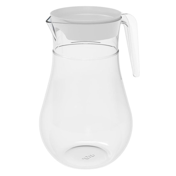 Encontraproduto.com.br - Jarra Belly 2 Litros Branco com Tampa Martiplast