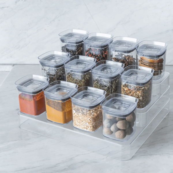 Encontraproduto.com.br - Pote Organizador Hermético Block Transparente 150ml