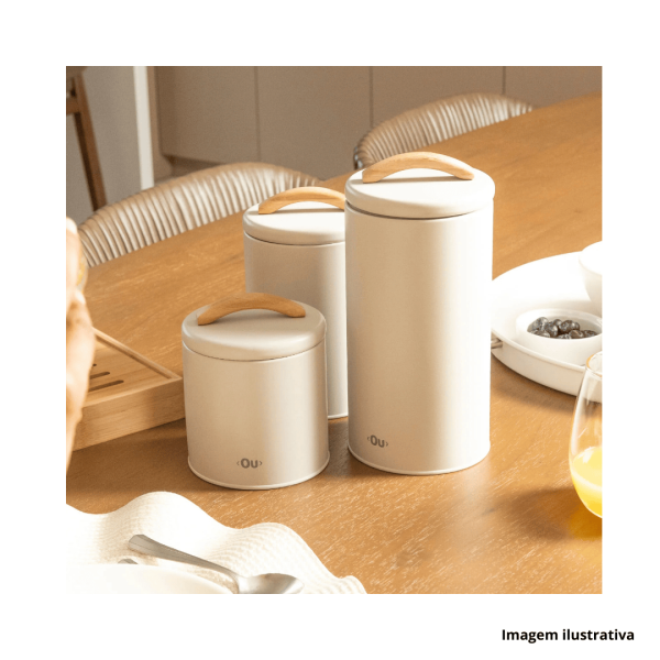 Encontraproduto.com.br - Pote para Mantimentos Hermético Sense 1,75 Litros Bege