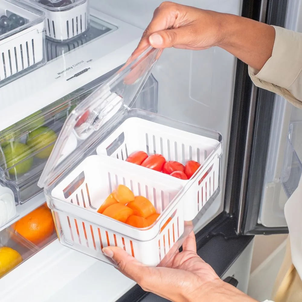 Encontraproduto.com.br - Organizador Ou Clear Com 2 Cestos OF650NT