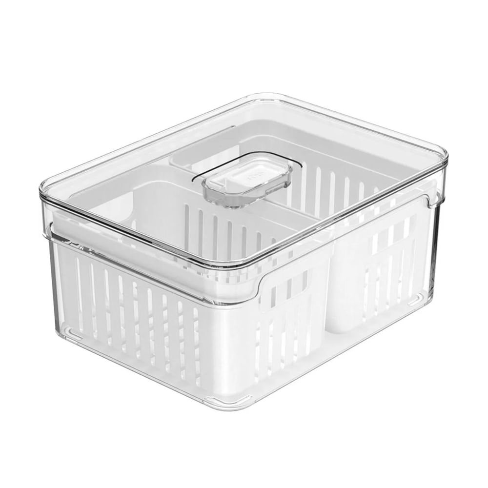Encontraproduto.com.br - Organizador Ou Clear Com 2 Cestos OF650NT