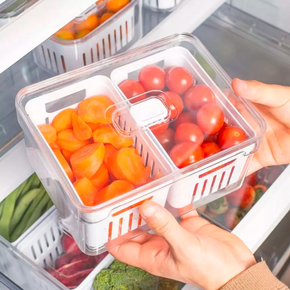 Encontraproduto.com.br - Organizador Ou Clear Com 2 Cestos OF650NT