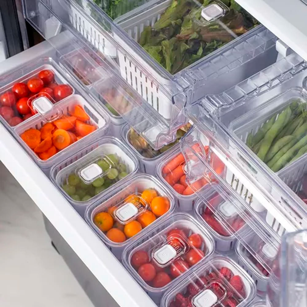 Encontraproduto.com.br - Organizador Ou Clear Com 2 Cestos OF650NT
