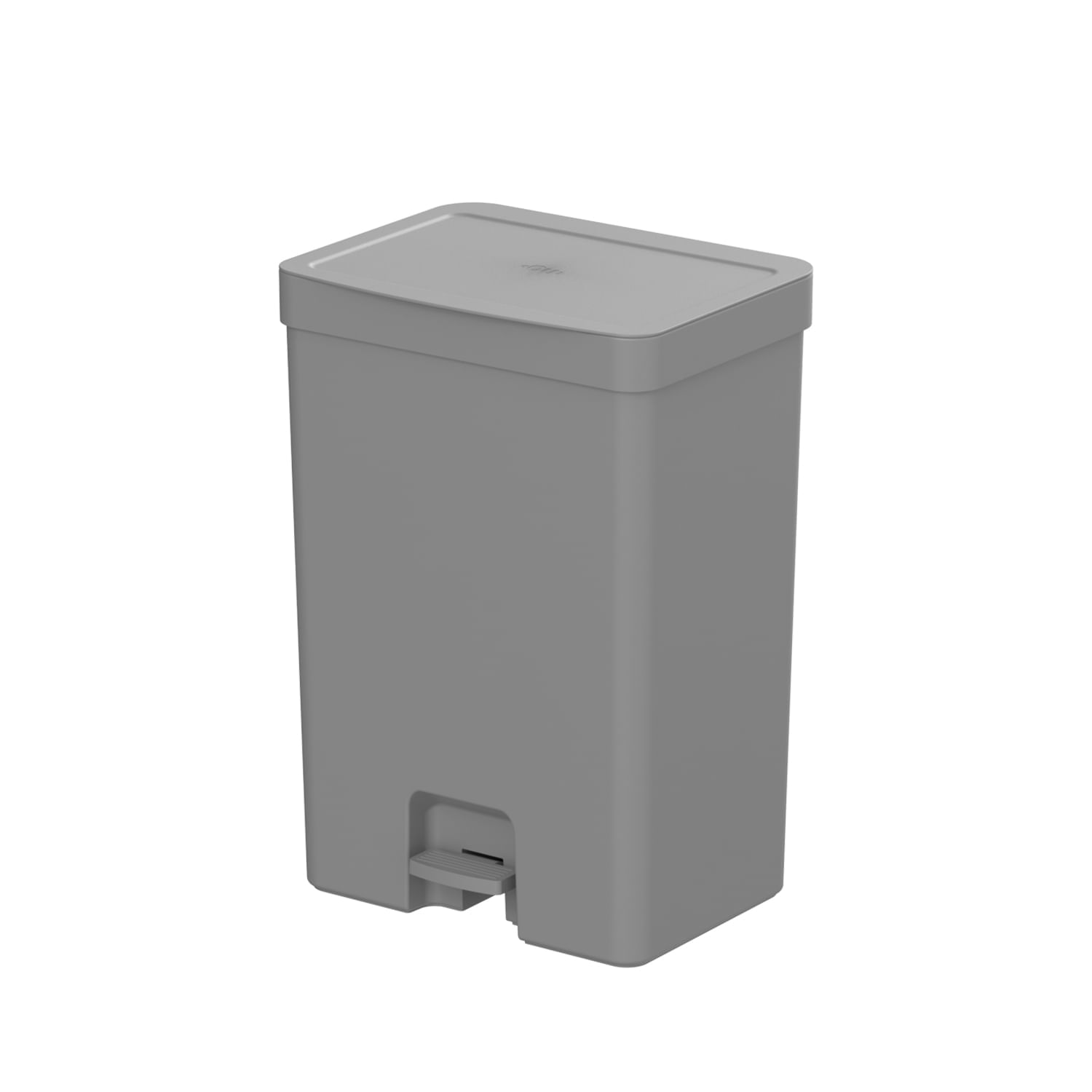 Encontraproduto.com.br - Lixeira Pedal Duplo Compartimento 30l Fechada Trium Cor Cinza