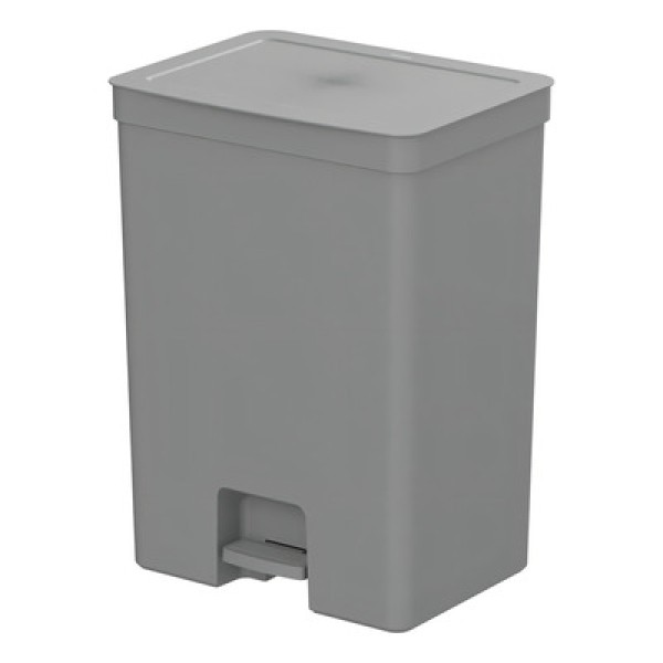 Lixeira de Pedal Trium 46+4L Chumbo Fechado Martiplast