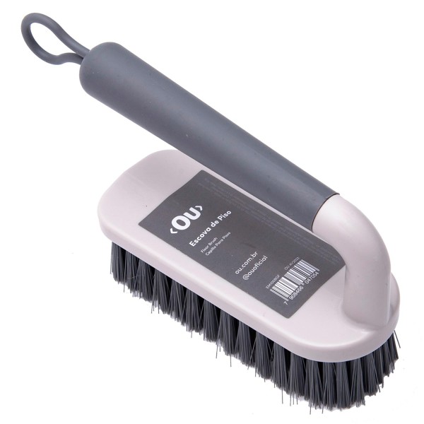 Encontraproduto.com.br - Escova Para Lavar Piso Roupa Calçado Flow Bege Ou Escovão Cerdas Resistentes Anatômico