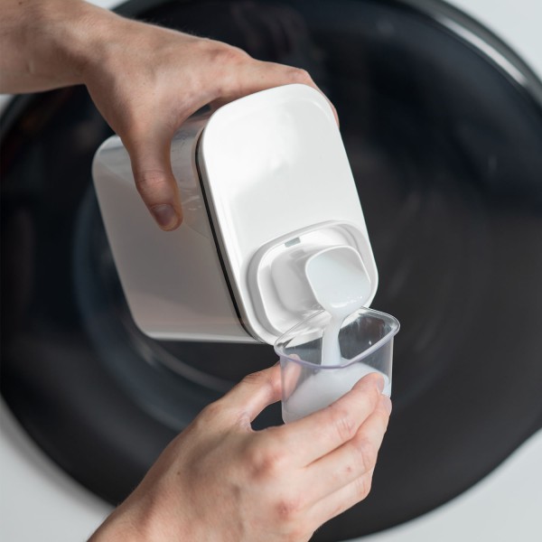 Encontraproduto.com.br - Pote Hermético Dispenser Flow Bege 1,5 Litros