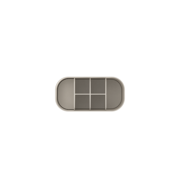 Encontraproduto.com.br - Organizador de Maquiagem com Divisórias Bold Bege 16,8cm