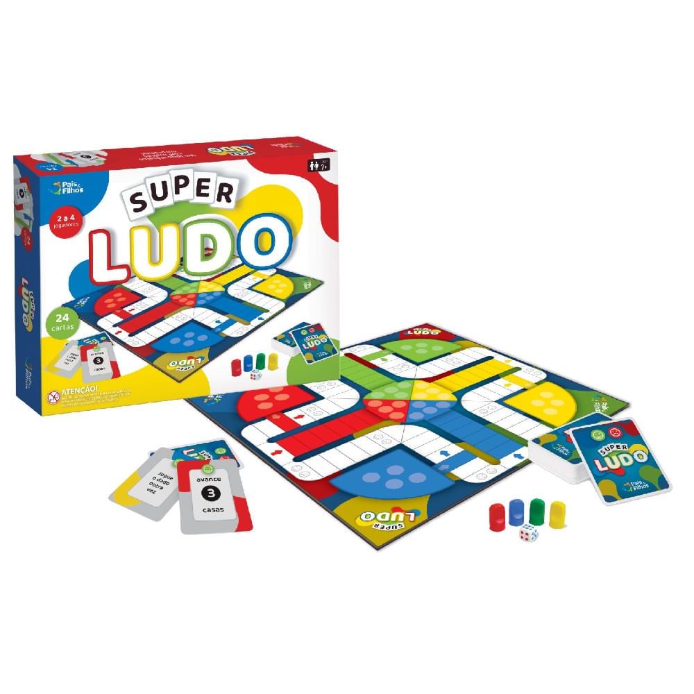 Encontraproduto.com.br - JOGO TABULEIRO SUPER LUDO 790772 PAIS E FILHOS