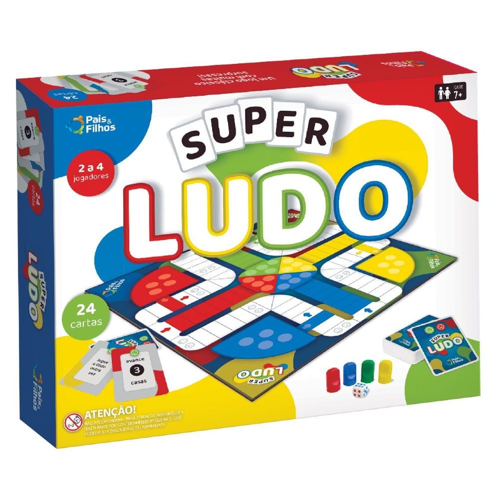 Encontraproduto.com.br - JOGO TABULEIRO SUPER LUDO 790772 PAIS E FILHOS