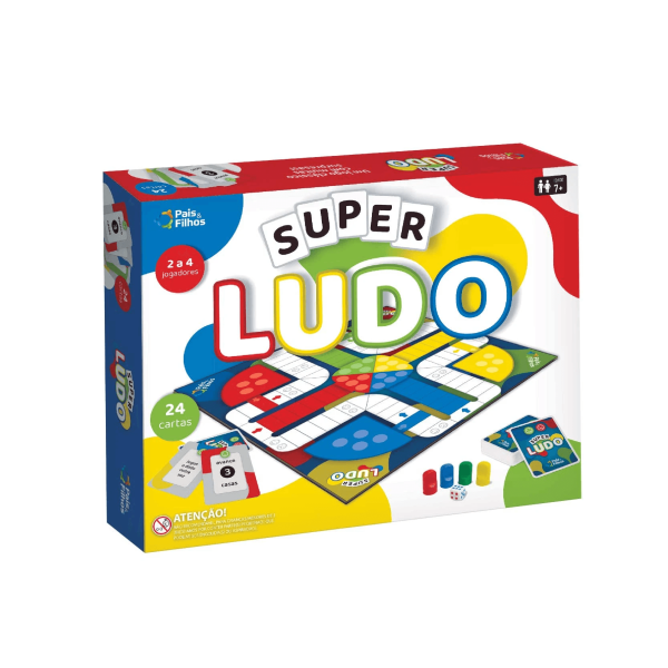 Encontraproduto.com.br - JOGO TABULEIRO SUPER LUDO 790772 PAIS E FILHOS