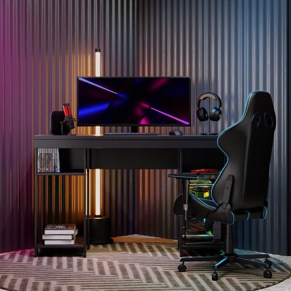 Encontraproduto.com.br - Mesa Gamer Alpha Preto Gabrielli