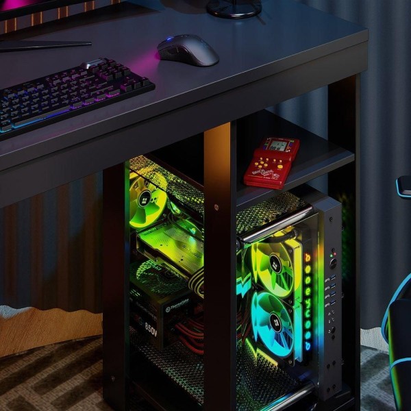 Encontraproduto.com.br - Mesa Gamer Alpha Preto Gabrielli