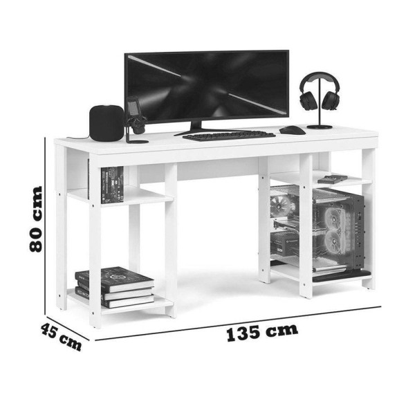Encontraproduto.com.br - Mesa Gamer Alpha Preto Gabrielli