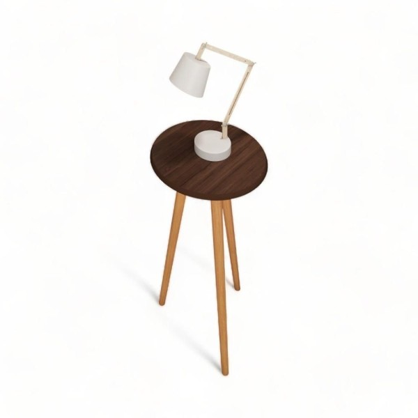 Encontraproduto.com.br - Mesa De Apoio Brilhante Nogal Bechara