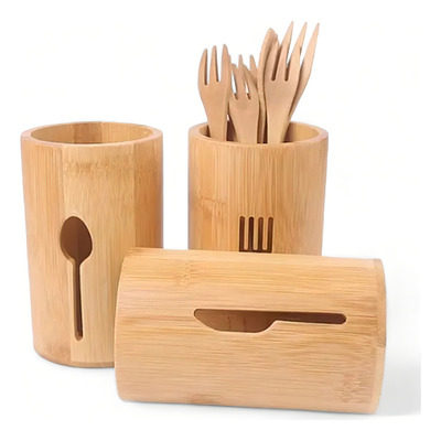 Encontraproduto.com.br - Porta Talher Faca 13x9cm em Bambu Top Útil