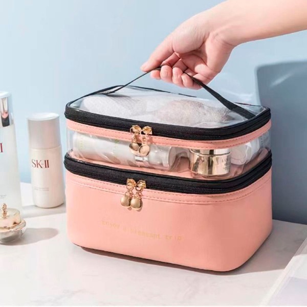 Encontraproduto.com.br - Nécessaire Dupla C/ Alça 23x16cm em PVC Top Útil