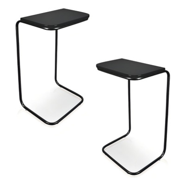 Encontraproduto.com.br - Mesa Lateral Tampo Multiuso Para Sofá Base Bronze - DRossi