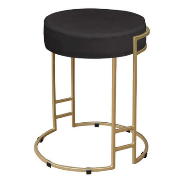 Puff Dara Corino Branco Base Industrial Dourado