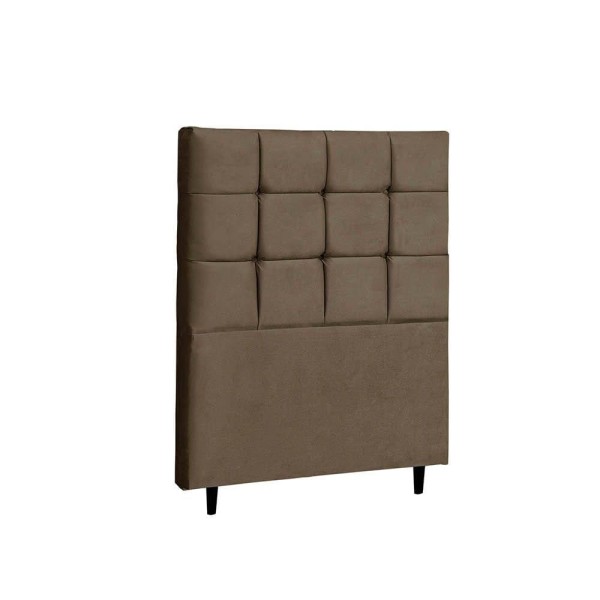 Cabeceira Parma para Cama Box Solteiro 90 Cm Suede Marrom