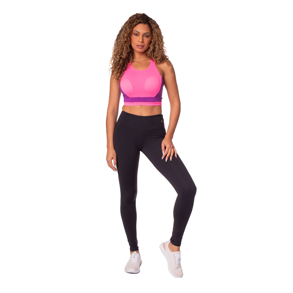 Encontraproduto.com.br - Top Feminino Estilo do Corpo Supermicrofibra Rosa/roxo
