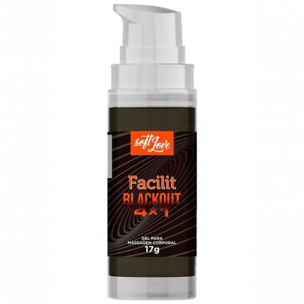 Encontraproduto.com.br - Facilit Blackout 4x1 Gel Lubrificante Anestésico Vasodilatador 17g Soft Love