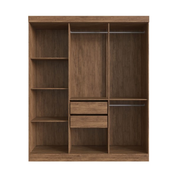 Encontraproduto.com.br - Guarda Roupa Casal com Vidro Reflecta 6 Portas 100% MDF Malibu Doripel