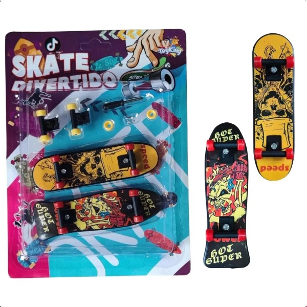 Encontraproduto.com.br - Skate De Dedo Com 2 Peças E Acessórios Ta-Ab6219 Okregalos