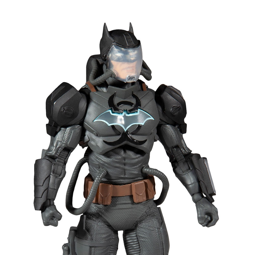 Boneco Articulado - DC Comics - Liga da Justiça - Batman Hazmat Suit - Multiverse - 18 cm - Fun