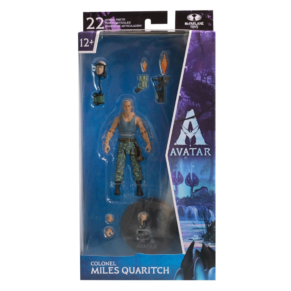 Encontraproduto.com.br - Figura Articulada com Acessórios - Disney - Avatar - Miles Quaritch - Fun