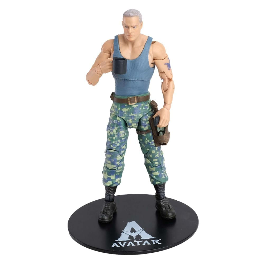 Encontraproduto.com.br - Figura Articulada com Acessórios - Disney - Avatar - Miles Quaritch - Fun