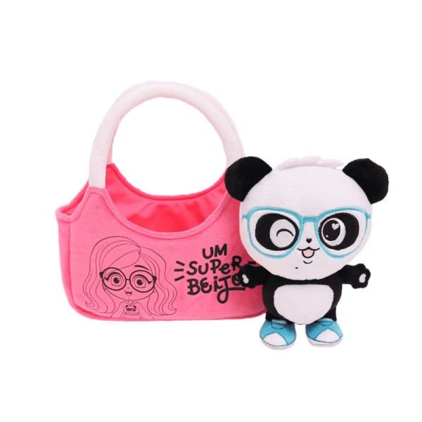 Encontraproduto.com.br - Pelúcia Luluca Panda Na Bolsinha Fun