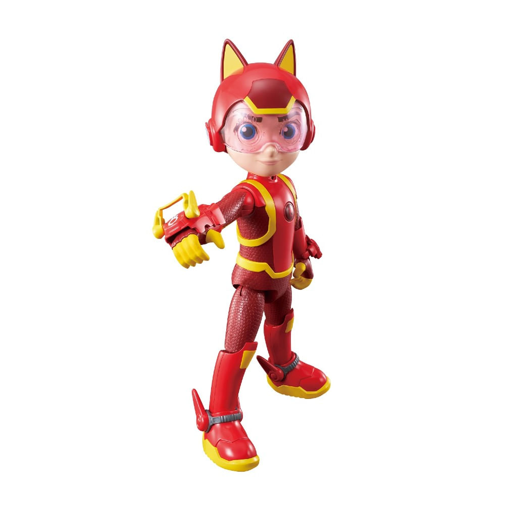 Encontraproduto.com.br - Boneco Articulado - Petronix Defenders - Matt - Com Som - Vermelho - Fun