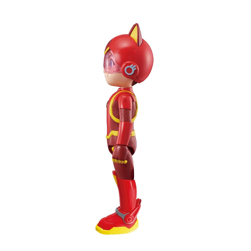 Encontraproduto.com.br - Boneco Articulado - Petronix Defenders - Matt - Com Som - Vermelho - Fun