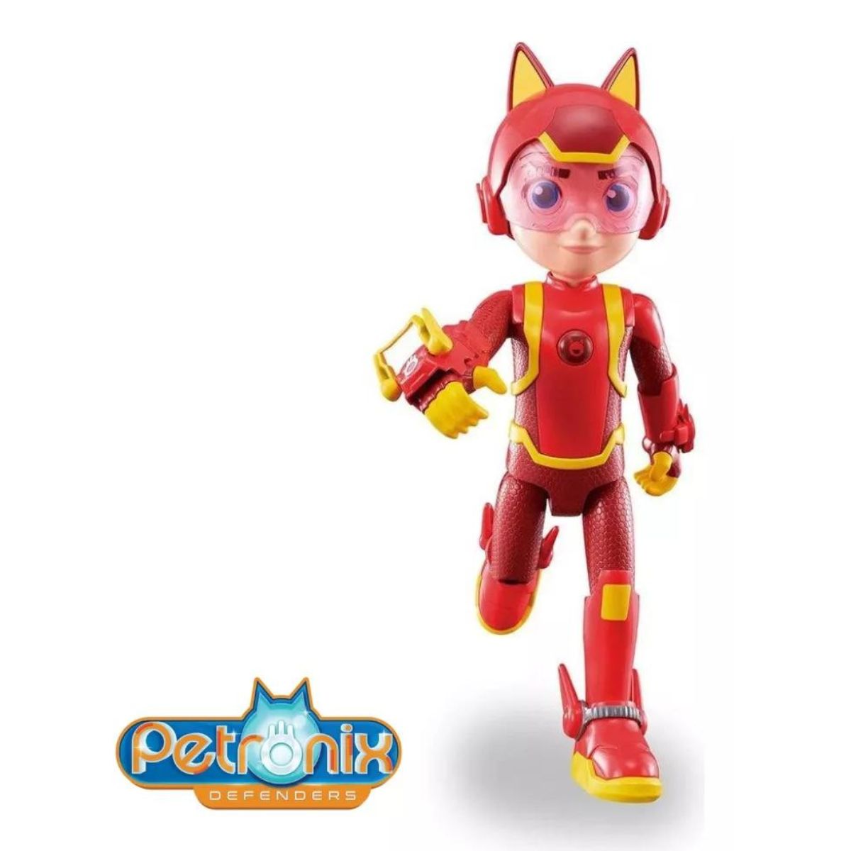 Encontraproduto.com.br - Boneco Articulado - Petronix Defenders - Matt - Com Som - Vermelho - Fun