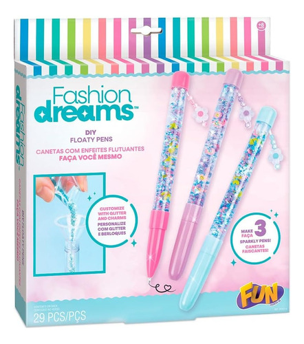 Encontraproduto.com.br - Fun Canetas Com Enfeites Flutuantes - Fun Divirta-se