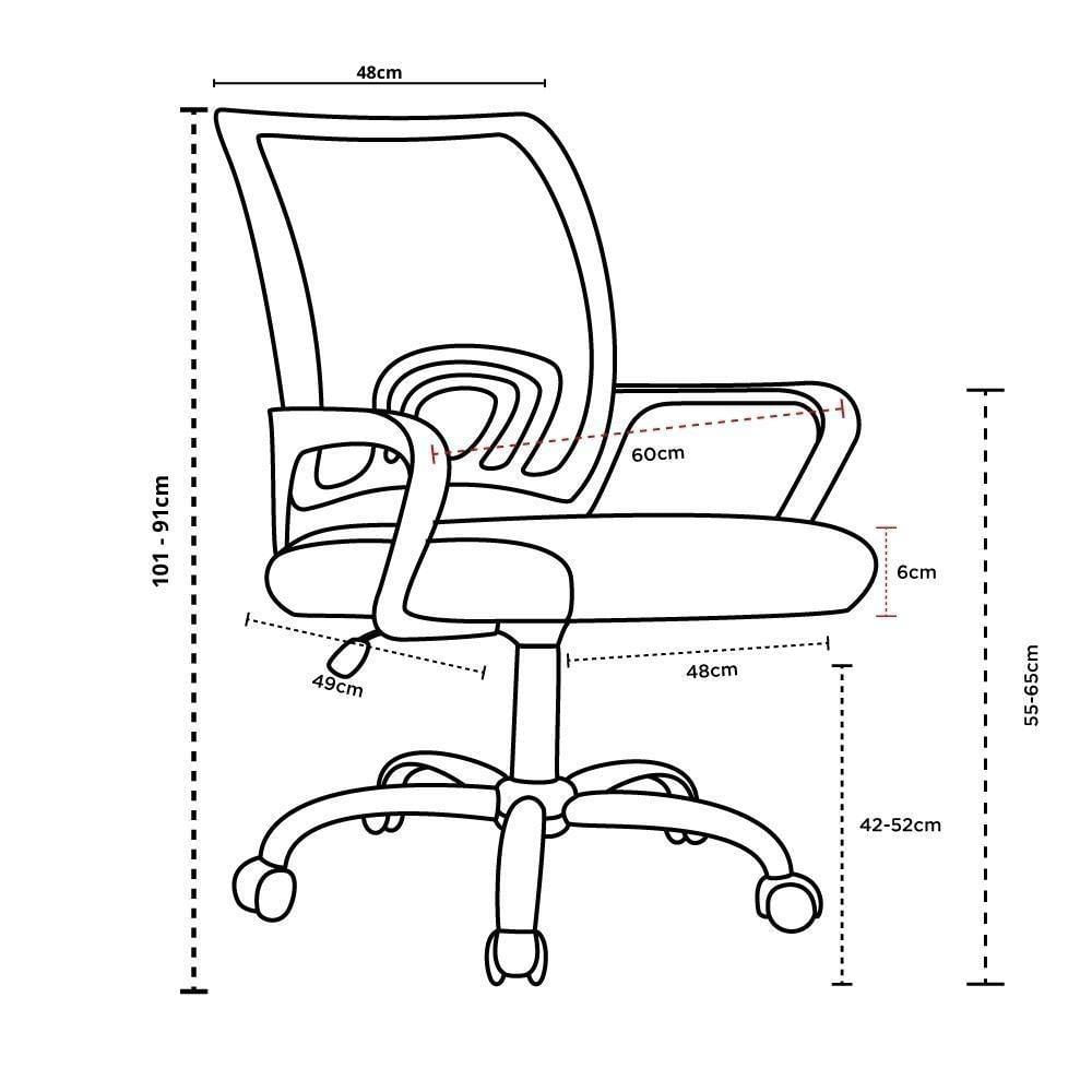 Encontraproduto.com.br - Cadeira De Escritório Secretária Base Preta Com Rodinha Fortt Porto Preta - Csf01-p