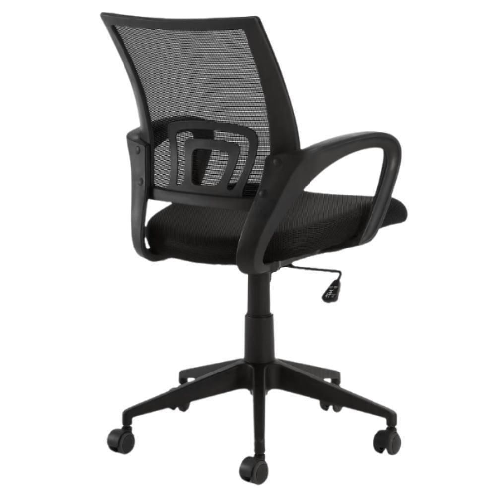 Encontraproduto.com.br - Cadeira De Escritório Secretária Base Preta Com Rodinha Fortt Porto Preta - Csf01-p