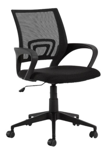 Encontraproduto.com.br - Cadeira De Escritório Secretária Base Preta Com Rodinha Fortt Porto Preta - Csf01-p