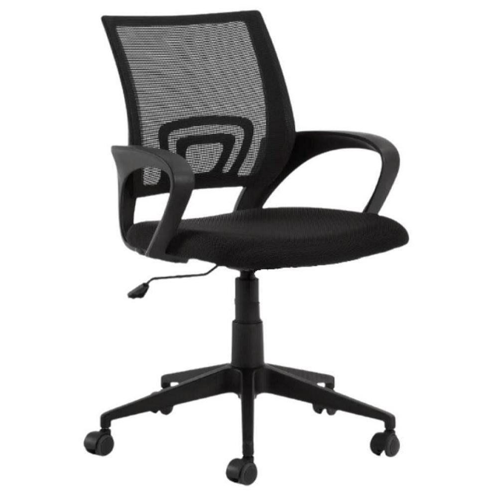 Encontraproduto.com.br - Cadeira De Escritório Secretária Base Preta Com Rodinha Fortt Porto Preta - Csf01-p