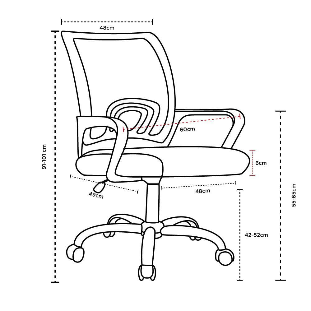 Encontraproduto.com.br - Cadeira De Escritório Secretária Base Cromada Com Rodinha Fortt Lisboa Azul - Csf02-a