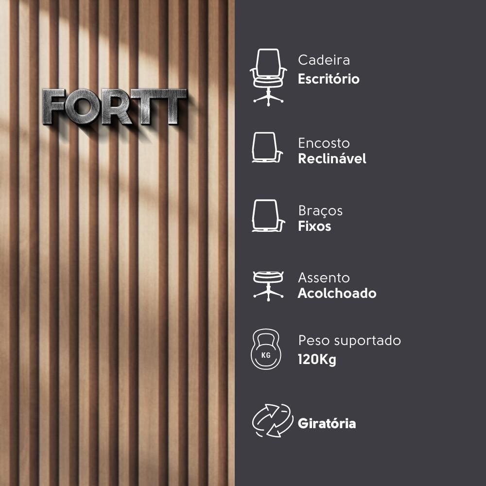 Encontraproduto.com.br - Cadeira De Escritório Presidente Com Rodinha Fortt Trento Vermelha - Cpf11-v